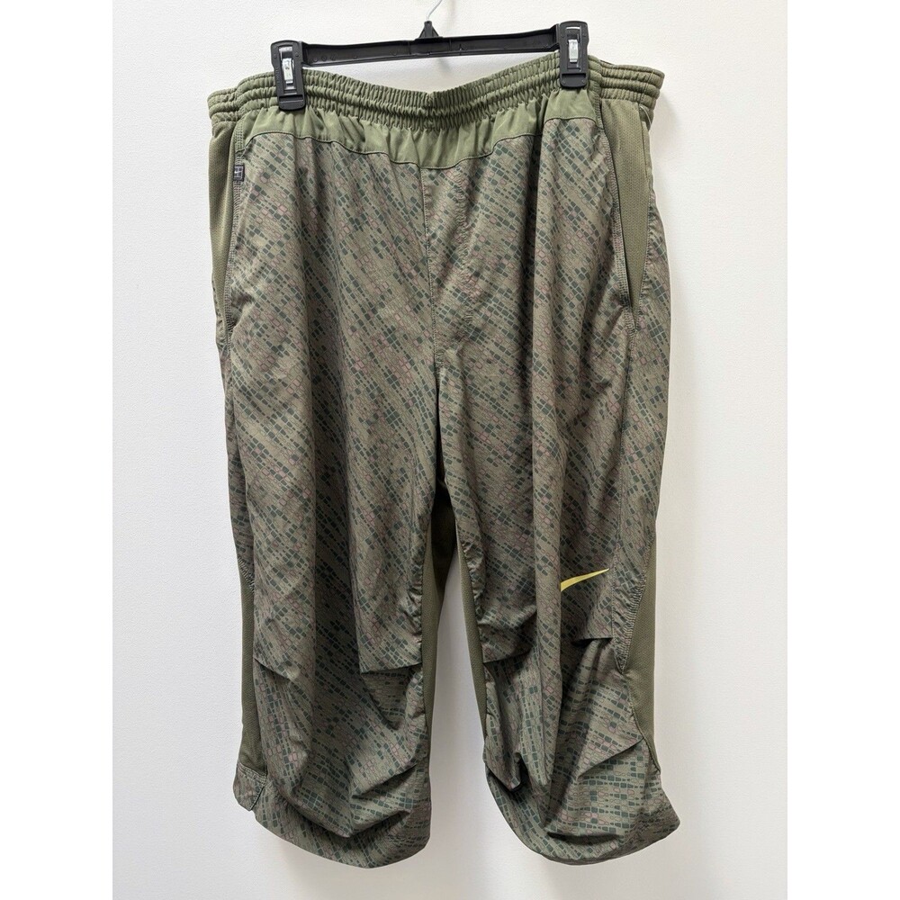 2007 Nike Rafael Nadal 3/4-length Tennis Capri Shorts Men's Size XL Green